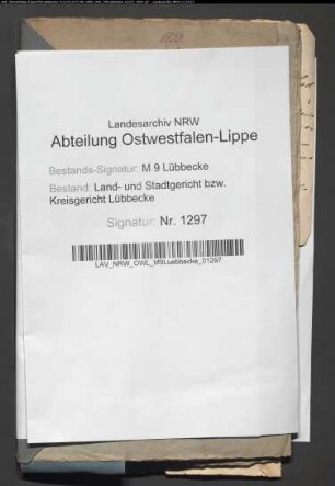 Erblasser: Tegtmeyer, Carl Wilhelm: