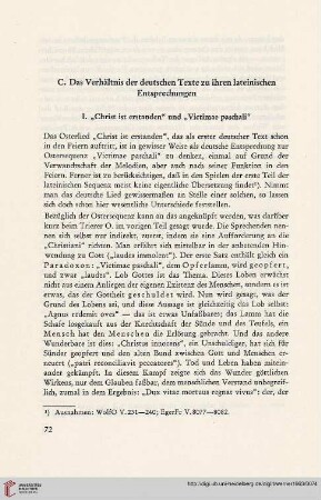 C. Das Verhältnis der deutschen Texte zu ihren lateinischen Entsprechungen