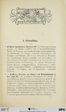 Porzellan (Nr. 1-114)