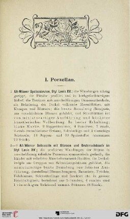 Porzellan (Nr. 1-114)