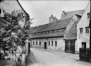 Freiberg. Wassergasse. Blick von der Wasserturmstraße