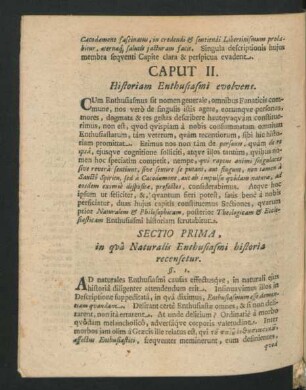 Caput II. Historiam Enthusiasmi evolvens.