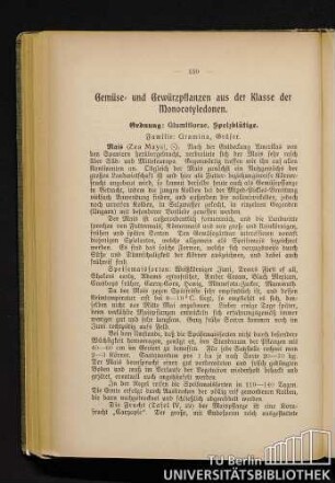 Gemüse- und Gewürzpflanzen aus der Klasse der Monocotyledonen.