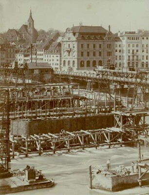 Rheinbrücken Basel, Schweiz, 1904