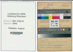 Entnazifizierung August Wallstein , geb. 06.09.1912 (Meister)