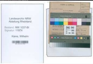 Entnazifizierung Wilhelm Kiene , geb. 10.03.1884 (Beamter)