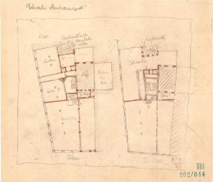 Fischer, Theodor; München, Kaufinger Str. 23; Kaufhaus Schwabe - Grundriss EG, Grundriss 1. OG