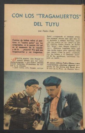 Con los tragamuertos del Tuyu