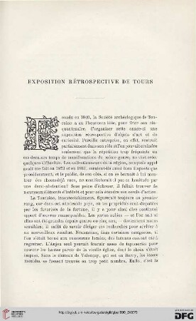 3. Pér. 4.1890: Exposition rétrospective de Tours