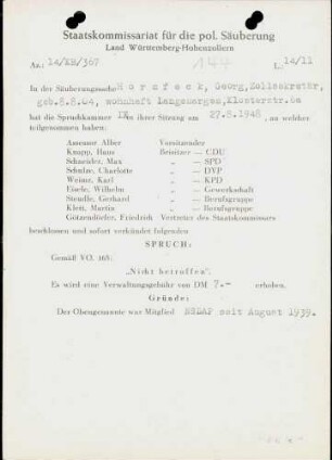 Hornfeck, Georg
