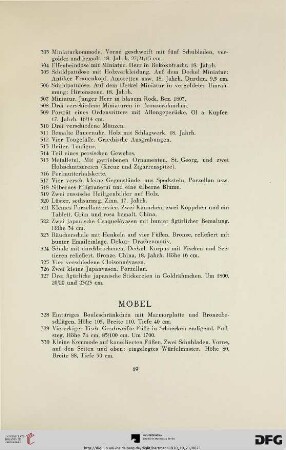 Möbel (Nr. 328-397)