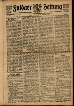 Ausgabe vom Donnerstag, den 07. September 1905.