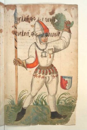 Schembartläufer mit Wappen, 1457