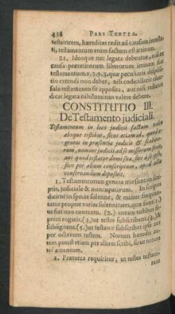Constitutio III. De testamento iudiciali