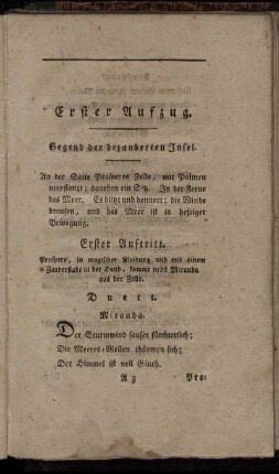 Erster Aufzug. Gegend der bezauberten Insel.