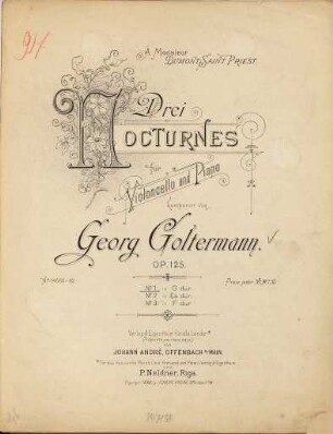 Drei Nocturnes für Violoncello und Piano : Op. 125, 1. G-Dur