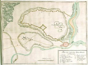 WHK 12 Spanischer Sukzessionskrieg 1701-1713 bis zum Frieden von Rastatt: Plan der Stadt und der Belagerungsstellungen bei Donauwörth, 2. Juli 1704
