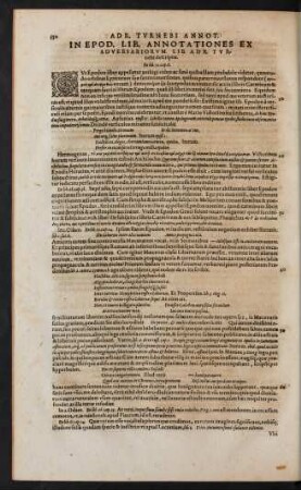 In Epod. Lib. Annotationes ...