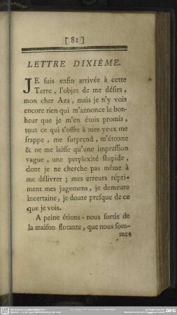 Lettre Dixiéme