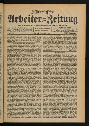 Nr. 51. Den 18. Dezember 1904. - Nr. 52/53. Den 25. Dezember 1904.