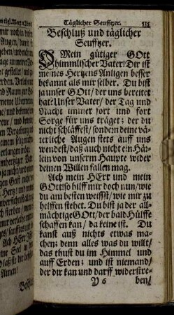 Beschluß und täglicher Seufftzer