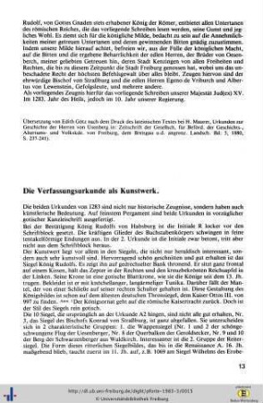Die Verfassungsurkunde als Kunstwerk