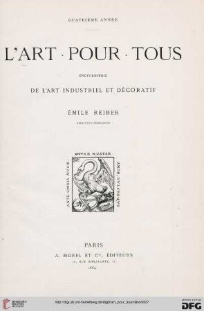 4: L' art pour tous: encyclopédie de l'art industriel et décoratif