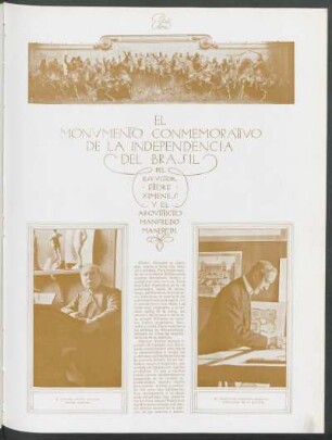 El Monumento Conmemorativo de la Independencia del Brasil del escultor Ettore Ximenes y el arquitecto Manfredo Manfredi