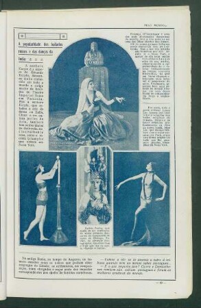 A popularidade dos bailarinos russos e das danças da India