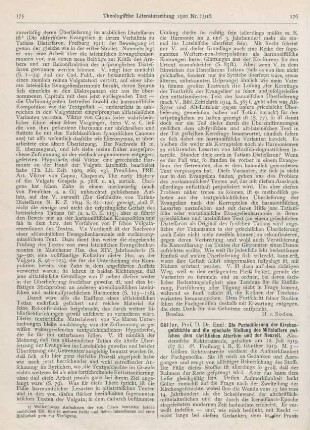 176-177 [Rezension] Göller, Emil, Die Periodisierung der Kirchengeschichte und die epochale Stellung des Mittelalters zwischen dem christlichen Altertum und der Neuzeit