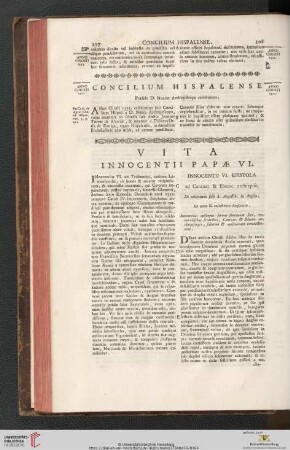 Vita Innocentii Papæ VI.