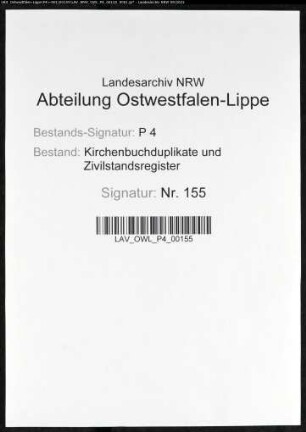 Zivilstandsregister der Stadt Kamen (GHT 1810). (Gemeinde: Kamen, Kreis Unna)