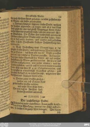 (LXXIII.) Der leichtfertige Hader.