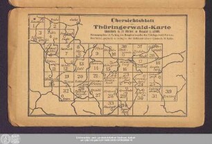 Übersichtsblatt zur Thüringerwald-Karte