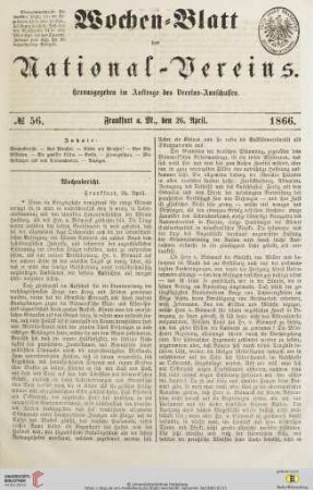 Wochen-Blatt des National-Vereins