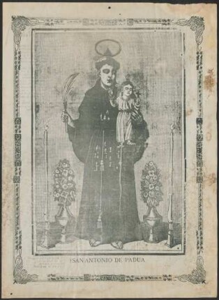[Grabado de] San Antonio de Padua