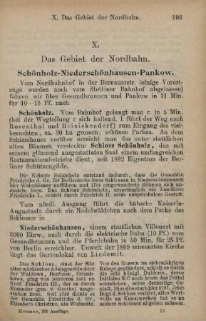 X. Das Gebiet der Nordbahn