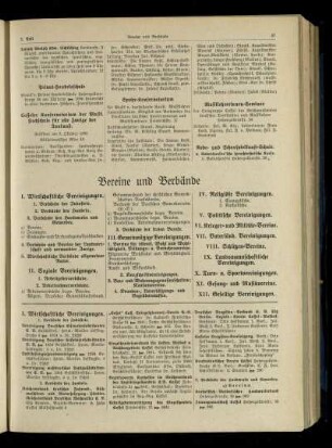 Vereine und Verbände