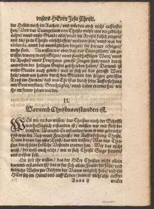 II. Warumb Christus erstanden ist.