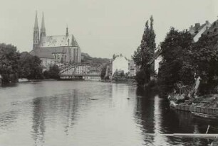 Görlitz, Stadtansicht : Görlitz. Blick neißeabwärts auf die Peterskirche, rechts Ostufer