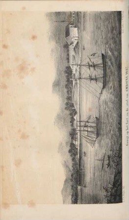 Gezigt op het fort en de stad van Amboina 1847