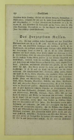 Das Herzogthum Nassau
