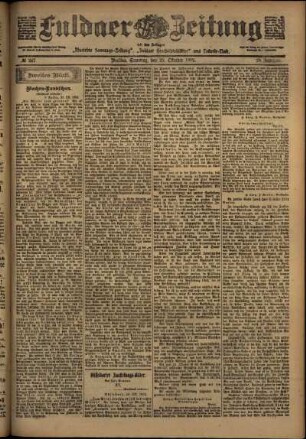 Zweite Ausgabe vom Samstag, den 25. Oktober 1902.