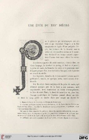 2. Pér. 3.1870: Une épée du XIIIe siècle