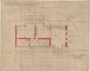 Littmann, Max; Bocksberg; Hofgut, Landhaus (Statische Berechnungen, Heizungspläne) - Wohnhausanbau (Grundriss DG)