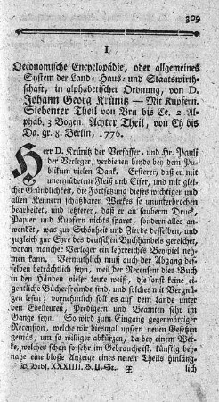 Oekonomische Encyklopädie. T.7.