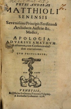 Apologia adversus Amathum Lusitanum ...