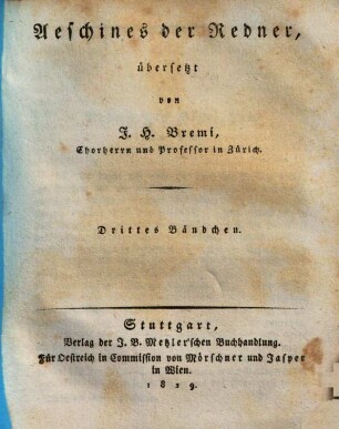 Aeschines der Redner, 3