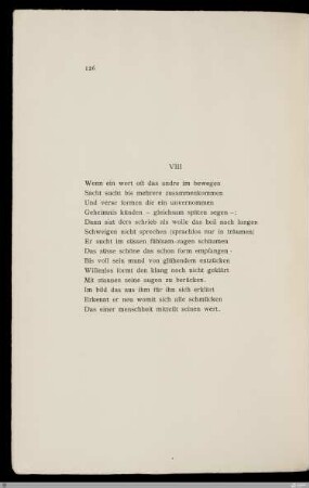 VIII Wenn ein wort oft das andre im bewegen