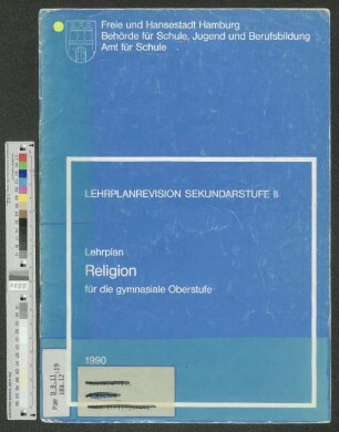 Lehrplan Religion für die gymnasiale Oberstufe